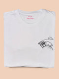 T-shirt con uno o due soggetti con ricamo solo contorno