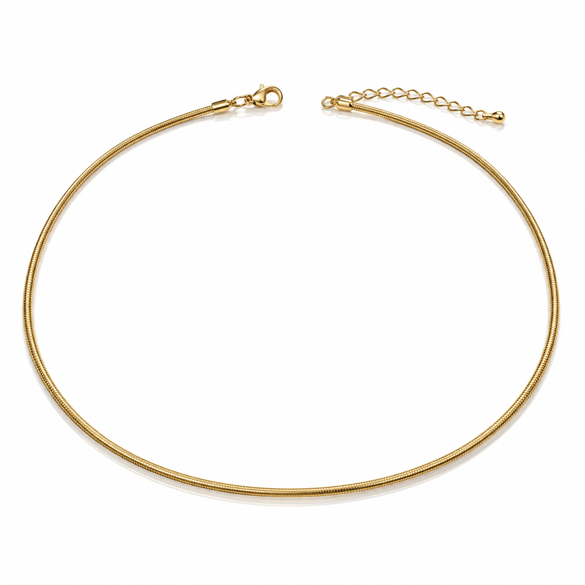 Collana liscia dorata